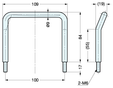 H-75-BL-100 Stainless Steel Wire Pull schematic