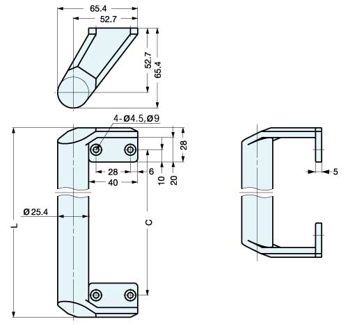 MP-500 Stainless Steel Handle schematic