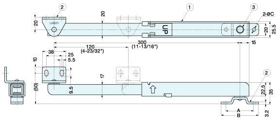 YF-300 Foot Stays schematic
