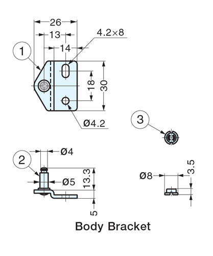 L-200P-BT Mounting Bracket For L-200P  Stay schematic