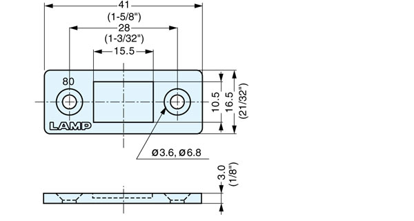 Sugatsune MC-159-8 Ultra Thin and Strong Magnetic Catch Schematic