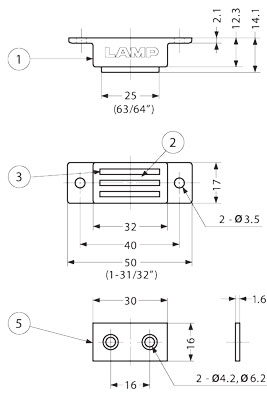 mc0083hp-140 HIGH TEMPERATURE MAGNETIC CATCH schematic