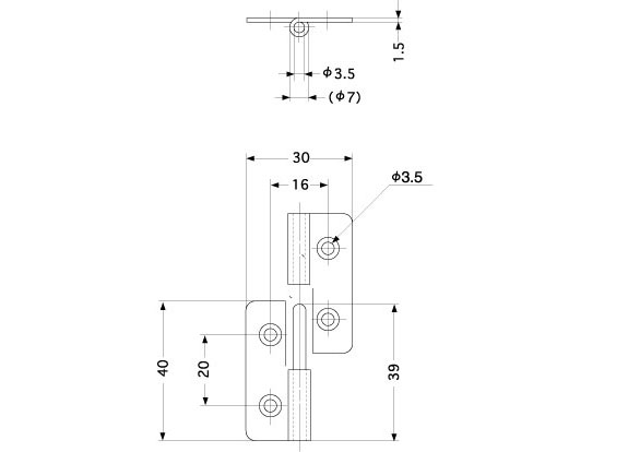 NH-40L/SS Lift-Off Hinge schematic