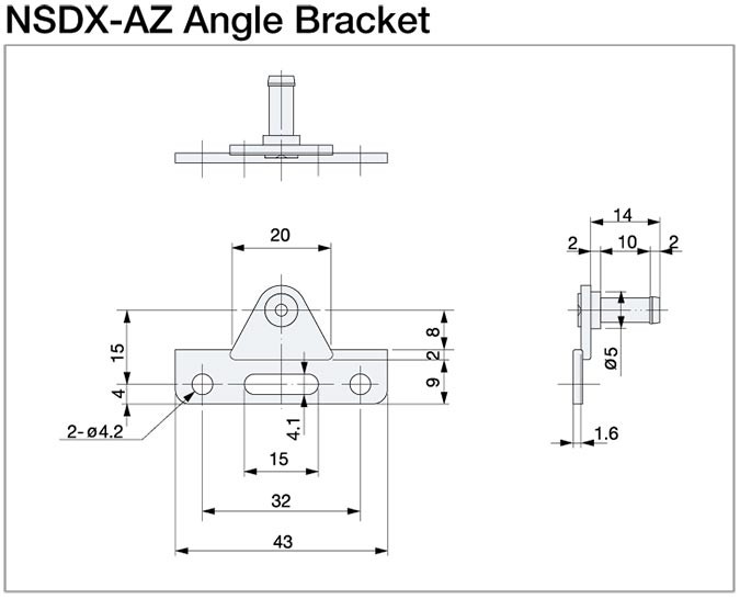NSDX-AZ Angle Bracket for Soft Down Stays