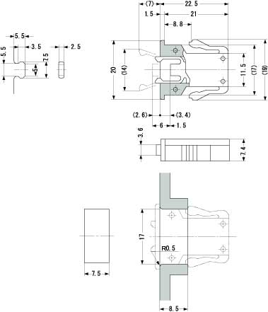 PR-3PK NON-MAGNETIC MINI TOUCH LATCH schematic