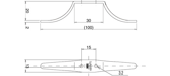 Sugatsune RB-102 HOOK Line Drawing