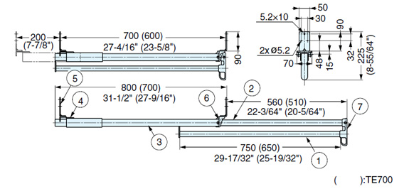 TE-800 EXTENSION HANGER schematic