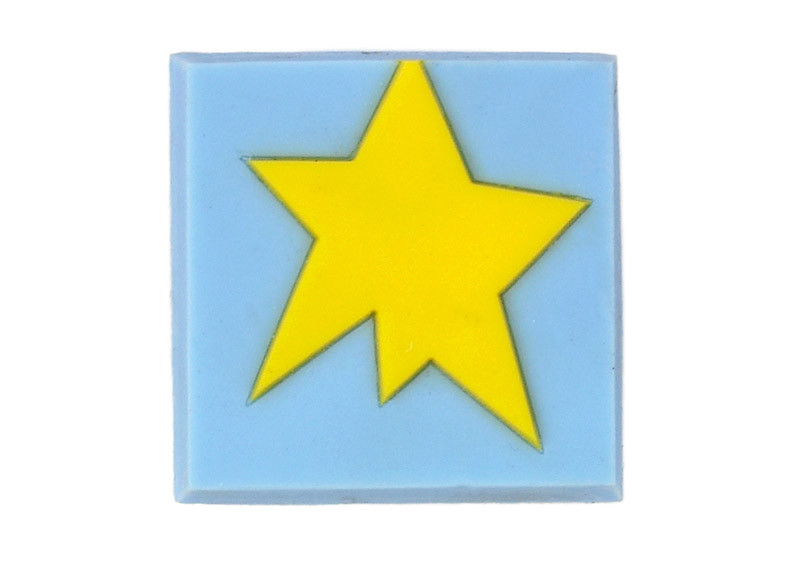107-110 Siro Designs Popsicle - 40mm Knob in Blue/Yellow Star