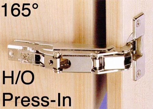 1073407 Clip-On 165 Degree Concealed Hinge – Half Overlay / Press-In