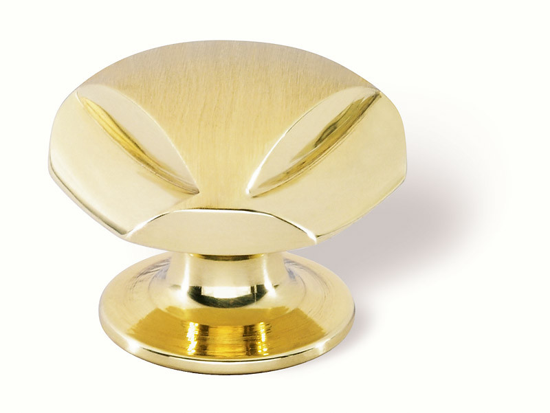 23-158 Siro Designs London - 34mm Knob in Bright/Brushed Brass