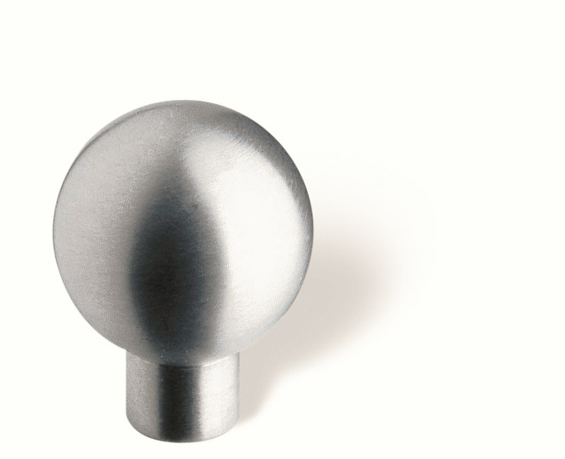 44-151 Siro Designs Stainless Steel - 15mm Knob in Fine Brushed Stainless Steel