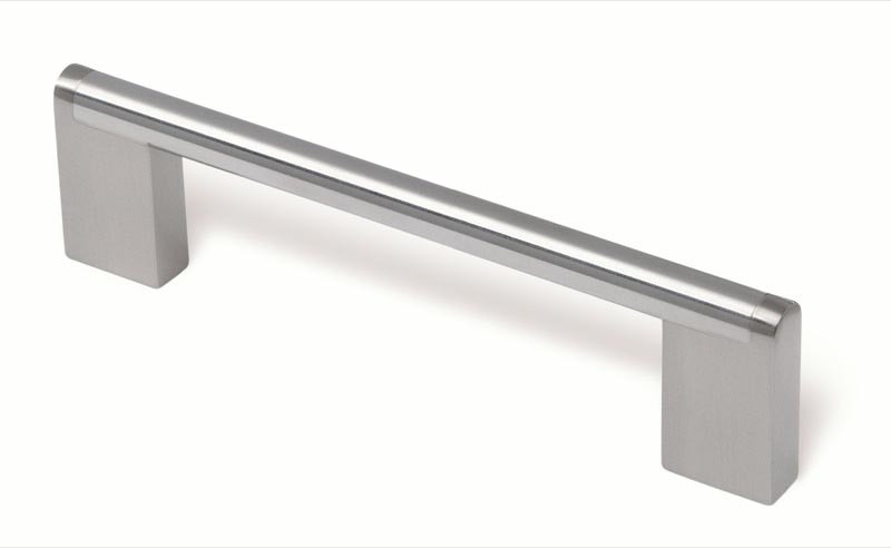 44-189 Siro Designs Stainless Steel - 96mm Pull in Fine Brushed Stainless Steel