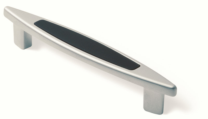 57-100 Siro Designs Lenox - 160mm Pull in Matte Chrome/Soft Black