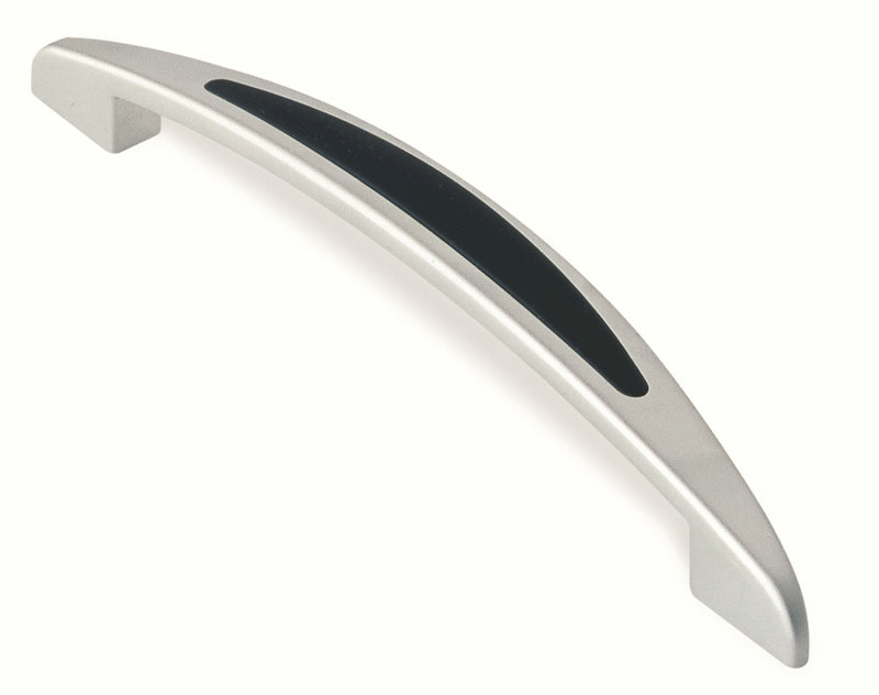57-130 Siro Designs Lenox - 175mm Pull in Matte Chrome/Soft Black