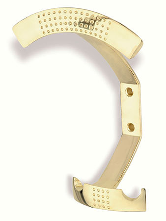 68-192 Siro Designs Dots & Stripes -  Hook in Bright Brass