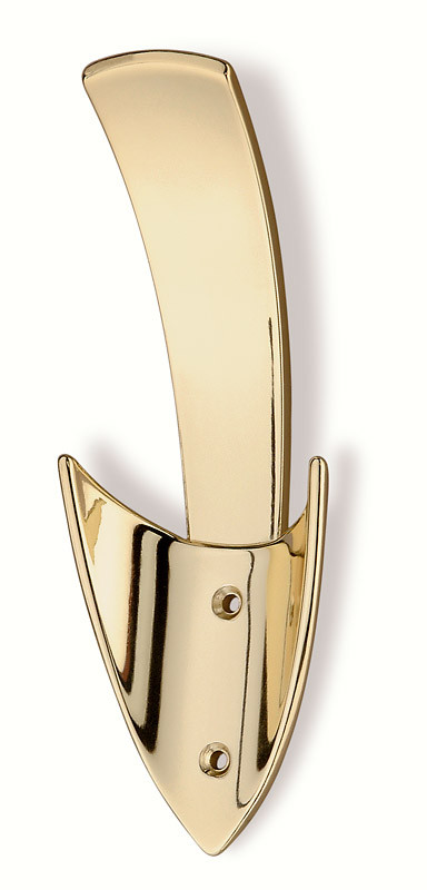 70-102 Siro Designs Streamline - 156mm Hook in Bright Brass
