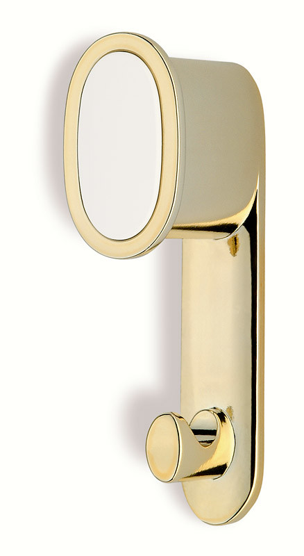 70-172 Siro Designs Streamline - 112mm Hook in Bright Brass/White
