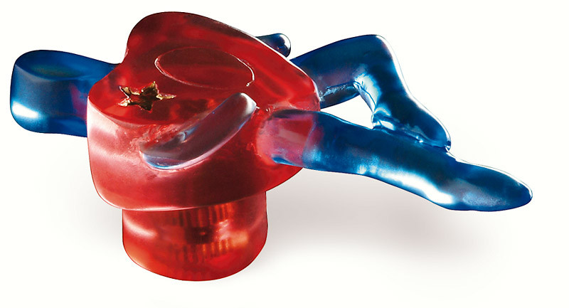80-176 Siro Designs Fantasia - 69mm Knob in Red/Blue