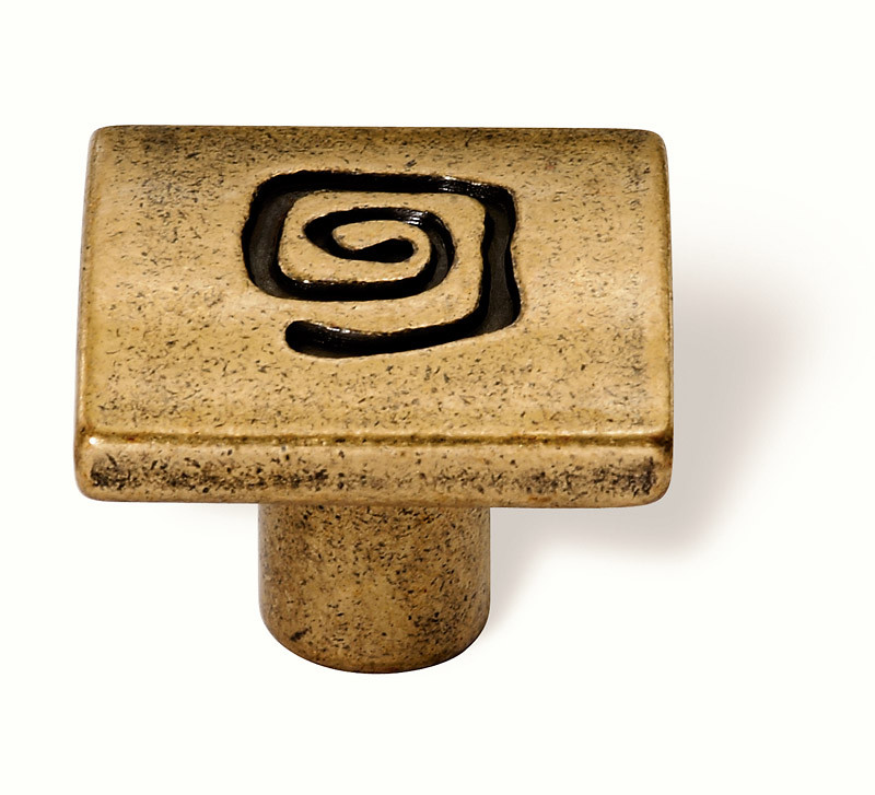 86-124 Siro Designs Pueblo - 25mm Knob in Antique Brass
