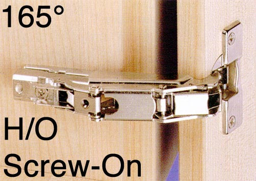 9008111 Clip-On 165 Degree Concealed Hinge – Half Overlay / Screw-On