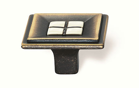 92-144 Siro Designs Bistro - 35mm Knob in Antique French Bronze/Almond