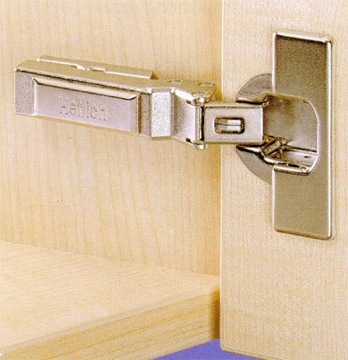 073938 Clip-On 125 Degree Concealed Hinge for -30 Degree Negative Face Angle – Full Overlay / Press-In