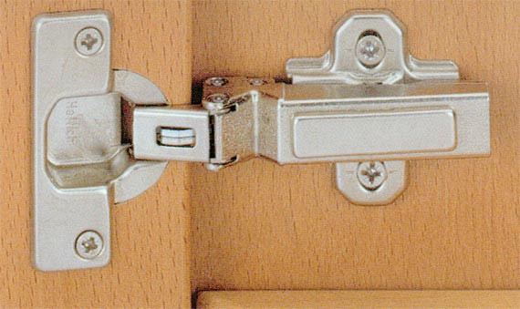 077721 Clip-On 125 Degree Concealed Hinge for -45 Degree Negative Face Angle – Full Overlay / Press-In