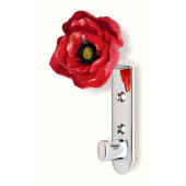 101-116 Siro Designs Flowers - 124mm Hook in Bright Chrome/Poppy