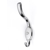 105-110 Siro Designs Roslin -  Decorative Hook in Bright Chrome/White