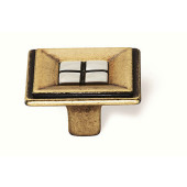 92-146 Siro Designs Bistro - 35mm Knob in Antique Brass/Almond