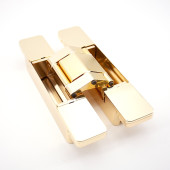 HES3D-W190PB 3-Way Adjustable Concealed Hinge for Cladded Doors (Polished Brass)