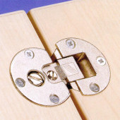 Flap Hinge, Brass Plated, 18 MM Overlay